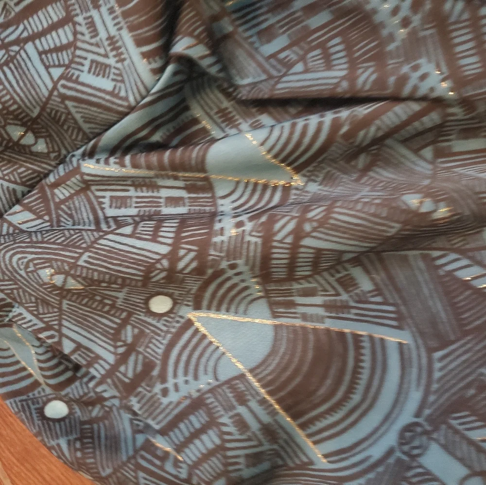 Elegant Teal Patterned Skirt Pleated Full Size 2XL By Melissa McCarthy Seven7 - Picture 5 of 5